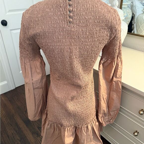 A.L.C. Kora Smocked Mini Dress size 6-D12 - Picture 5 of 6